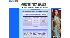 Desktop Screenshot of glittertextmaker.info
