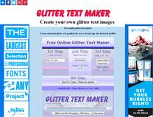 Tablet Screenshot of glittertextmaker.info